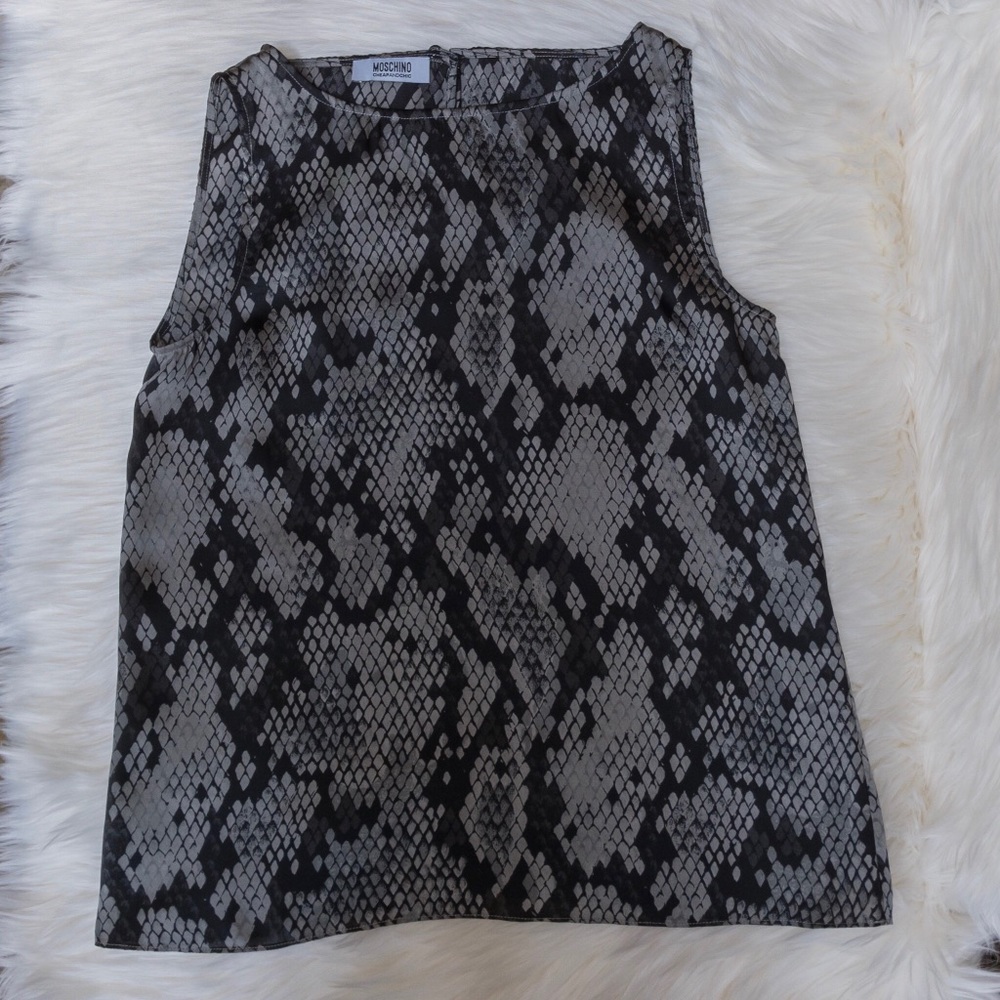 Moschino Snakeskin Tank Top